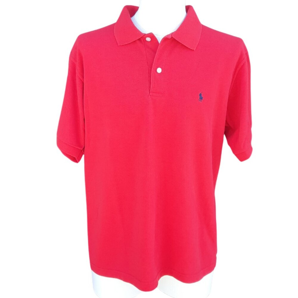 POLO Ralph Lauren SZ L Red Short Sleeved Polo Shirt ⚡️BUY 3 for $55⚡️